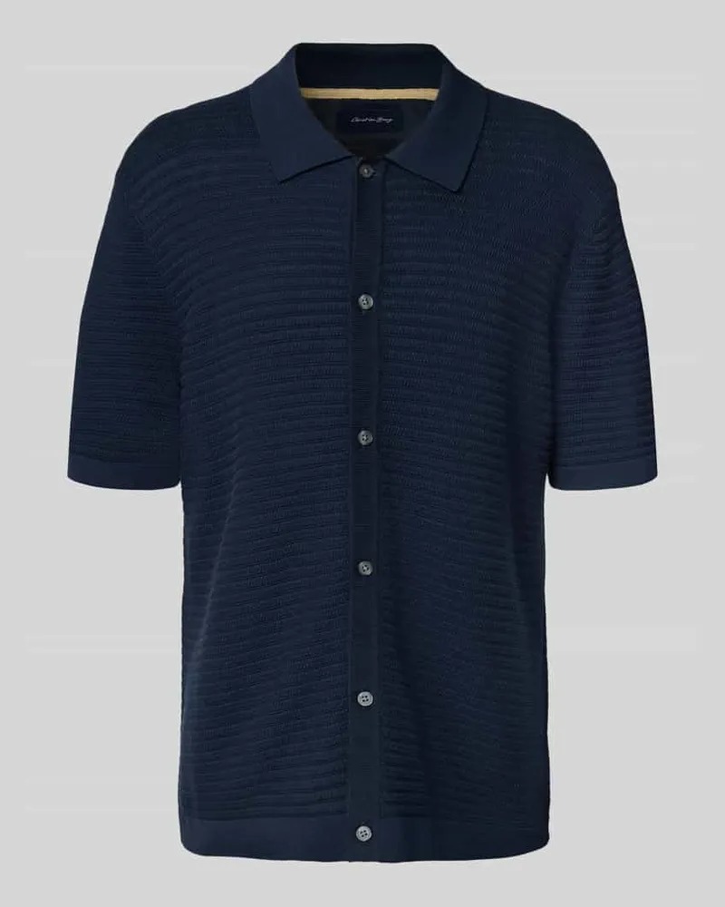 Christian Berg Regular Fit Poloshirt mit durchgehender Knopfleiste 