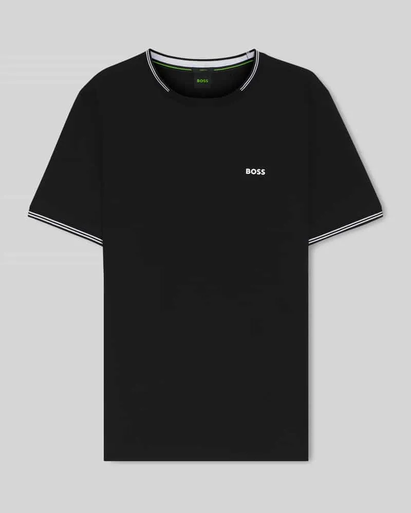 HUGO BOSS Regular Fit T-Shirt aus Baumwoll-Mix Modell 'TAUL Black