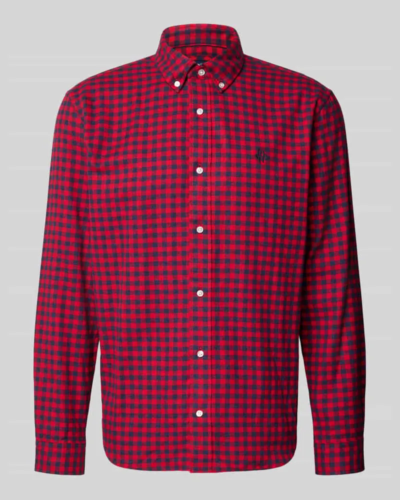 McNeal Regular Fit Freizeithemd aus reiner Baumwolle Rot