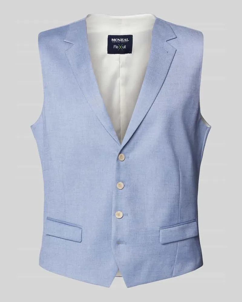 McNeal Slim Fit Weste mit Leinen-Anteil 