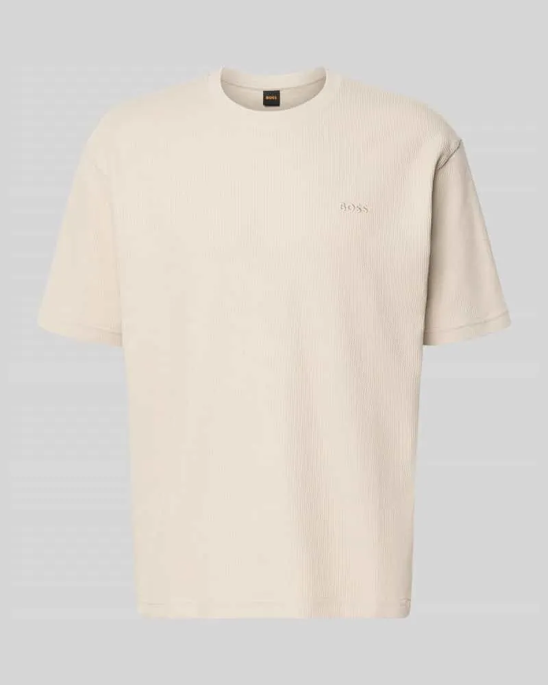 HUGO BOSS Regular Fit T-Shirt aus reiner Baumwolle Modell 'Te_Rib Gruen