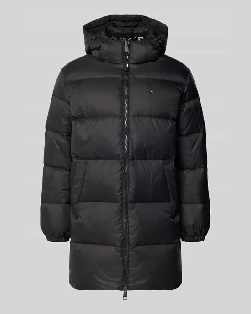 Tommy Hilfiger Regular Fit Daunenmantel mit Logo-Stitching Black