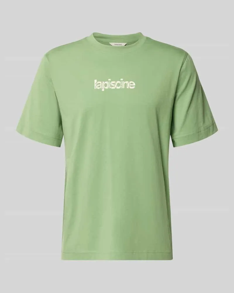 Selected Homme Regular Fit T-Shirt aus reiner Baumwolle Modell 'HASPEN Hellgruen