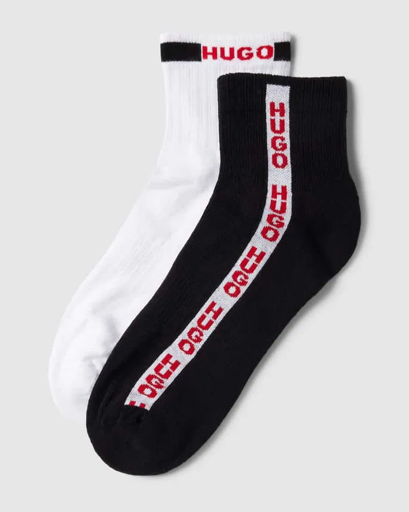 HUGO BOSS Socken im 2er-Pack Modell 'SIDE TAPE Black