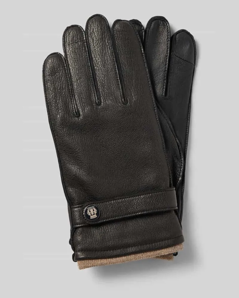 Roeckl Lederhandschuhe aus echtem Leder Modell 'Wilhelmshaven Black
