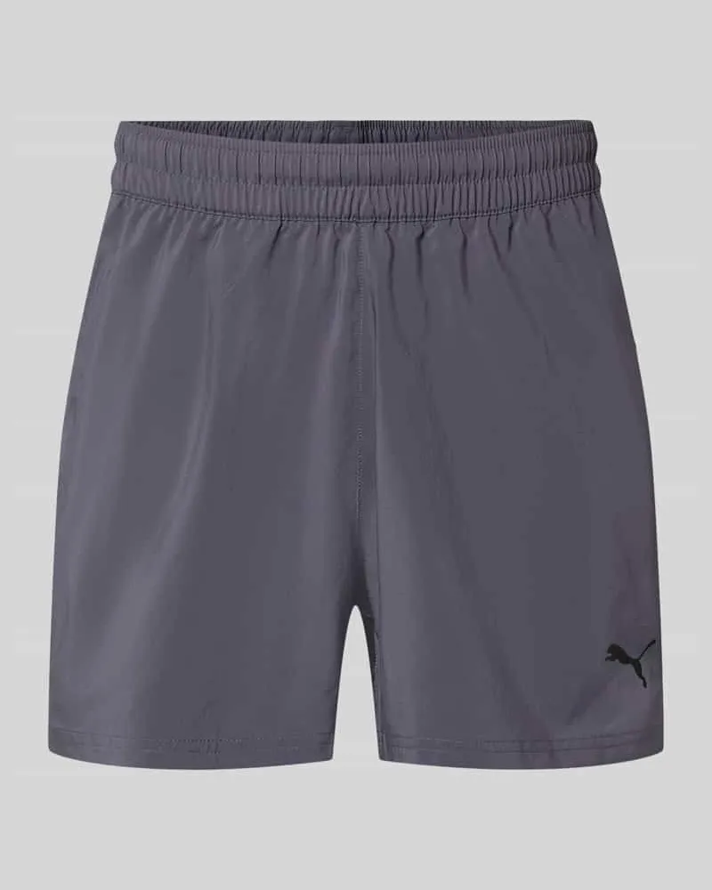 Puma Regular Fit Sportshorts mit Logo-Print Modell 'TAD ESSENTIALS Graphit
