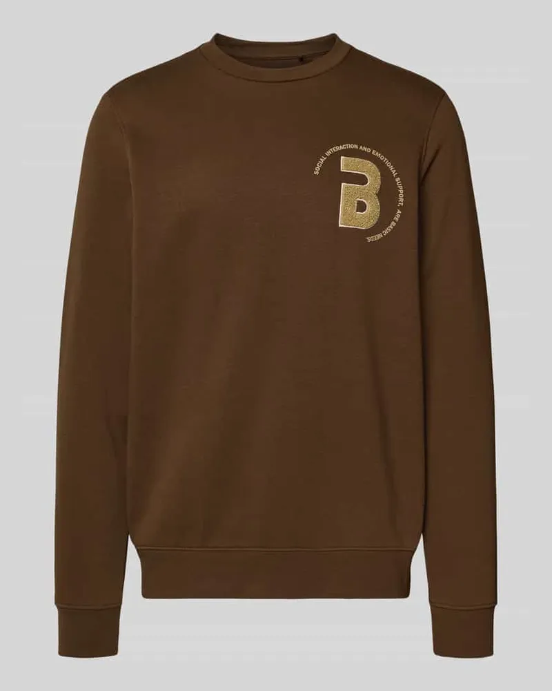 Blend Sweatshirt mit Label-Detail Modell 'FLORIAN Dunkelbraun