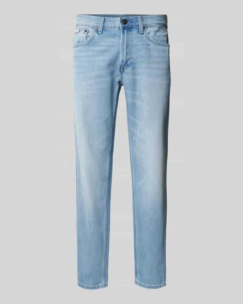 Calvin Klein Straight Fit Jeans im 5-Pocket-Design Hellblau