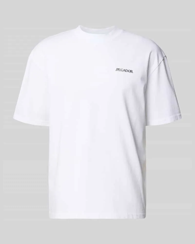 PEGADOR Oversized T-Shirt mit Label-Print Modell 'Miles Weiss