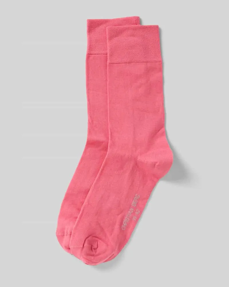 Christian Berg Socken mit geripptem Abschluss im 2er-Pack Rosa