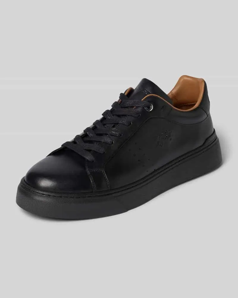 La Martina Sneaker aus echtem Leder Black