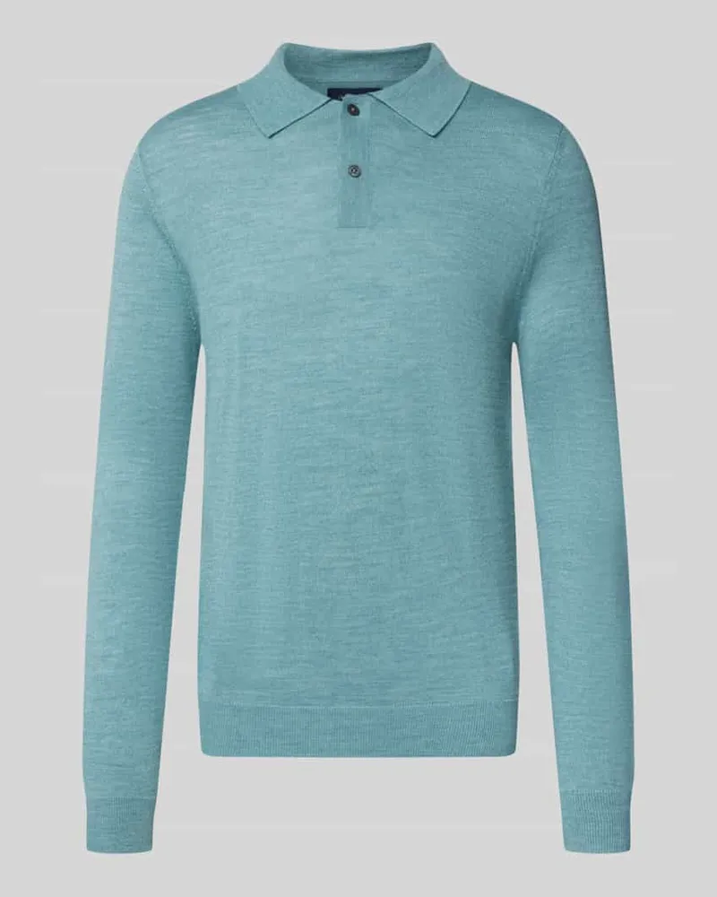 Christian Berg Regular Fit Poloshirt aus Woll-Mix Schilf