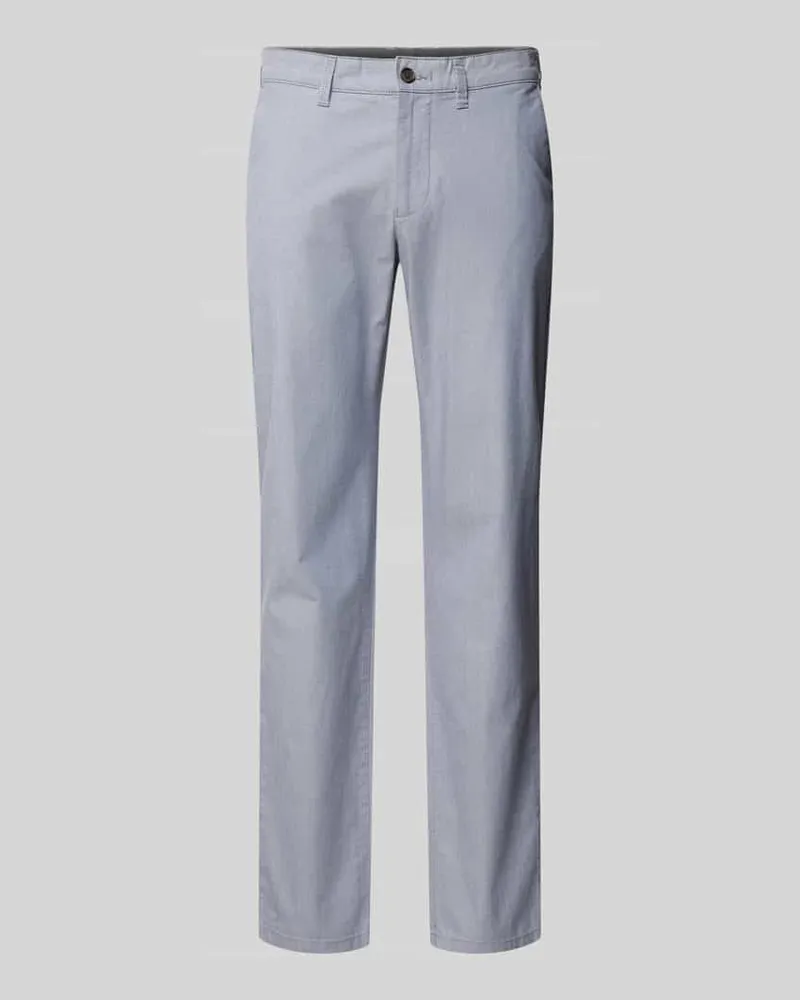 Christian Berg Regular Fit Chino mit Strukturmuster Bleu