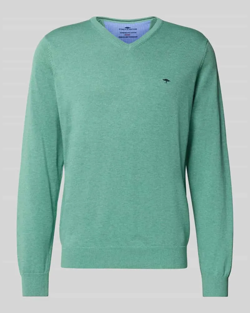 Fynch-Hatton Strickpullover mit Logo-Detail 