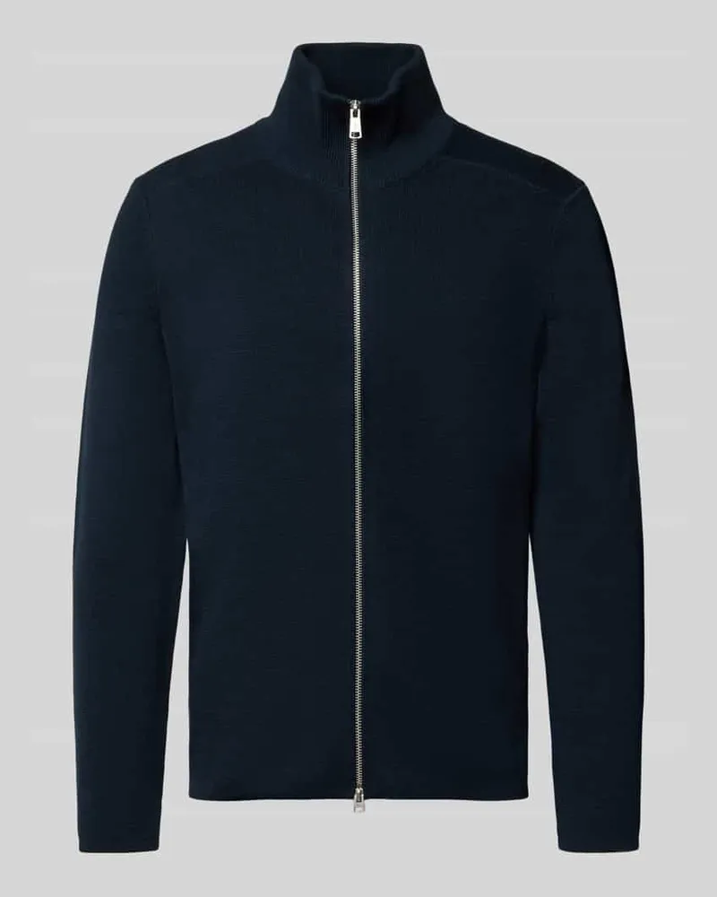 Marc O'Polo Regular Fit Strickjacke aus reiner Baumwolle Marine