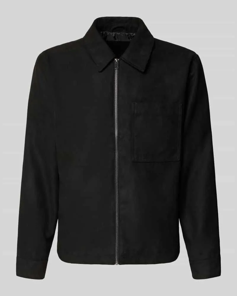 Only & Sons Regular Fit Jacke in Lederoptik Modell 'RICK Black