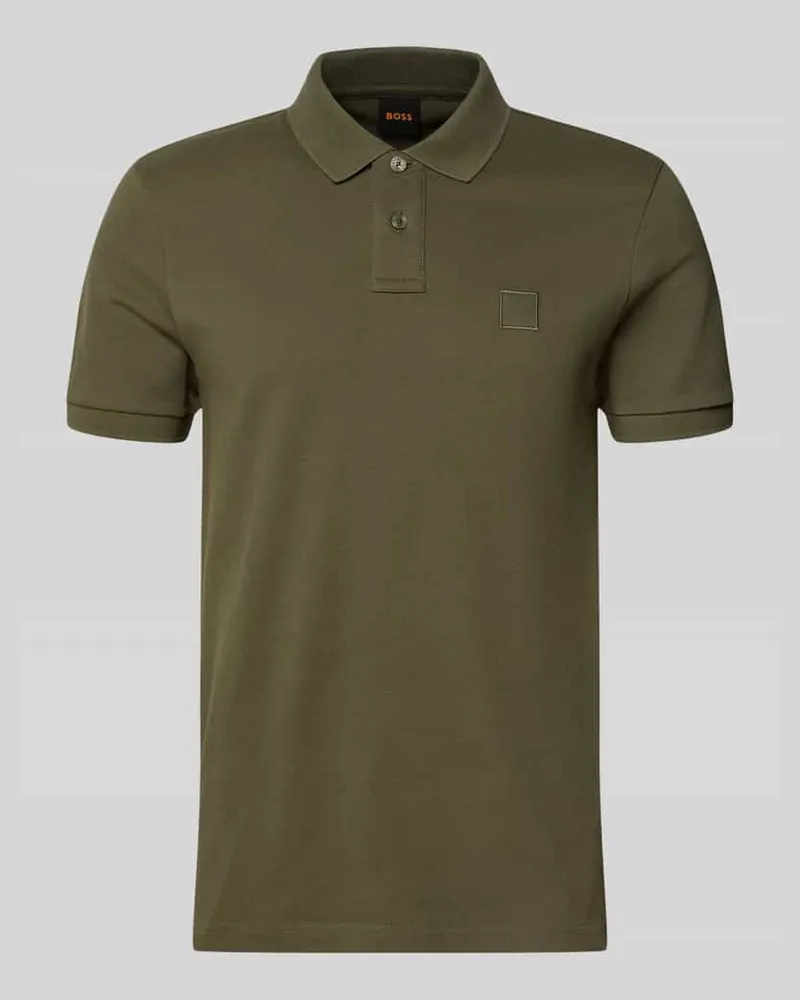 HUGO BOSS Slim Fit Poloshirt aus Baumwoll-Mix Modell 'PASSENGER Khaki