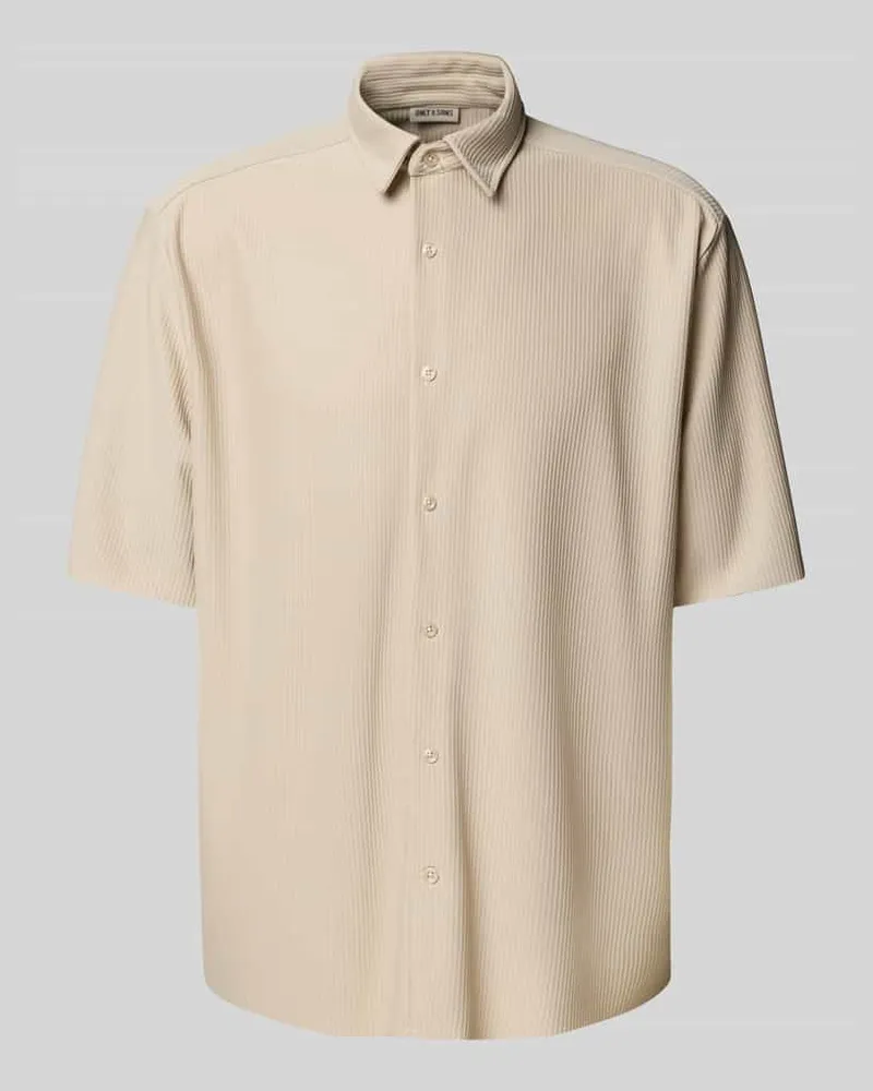 Only & Sons Relaxed Fit Freizeithemd mit 1/2-Arm Modell 'BOYY Sand