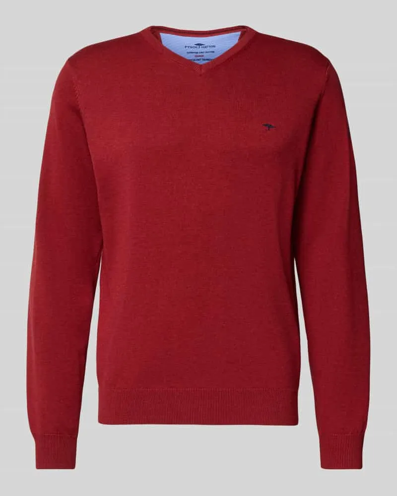 Fynch-Hatton Strickpullover mit Logo-Detail 