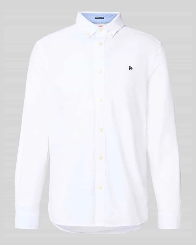 Superdry. Regular Fit Freizeithemd mit Logo-Stitching Weiss