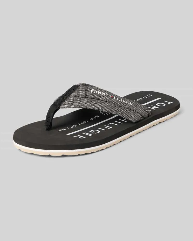 Tommy Hilfiger Flip Flops mit Label Print Black