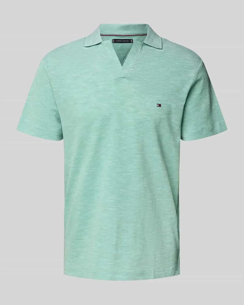 Tommy Hilfiger Regular Fit Poloshirt aus reiner Baumwolle Hellgruen