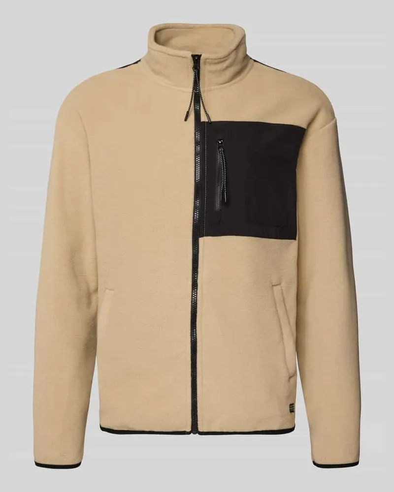 Blend Sweatjacke mit Stehkragen Beige