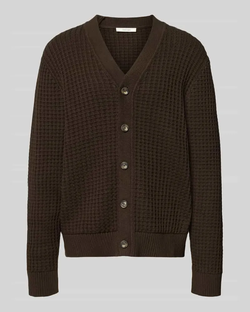 Selected Homme Herren Strickjacke aus reiner Baumwolle Modell 'TOM Schoko