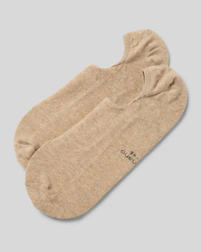 Camano Socken mit geripptem Abschluss im 2er-Pack Beige