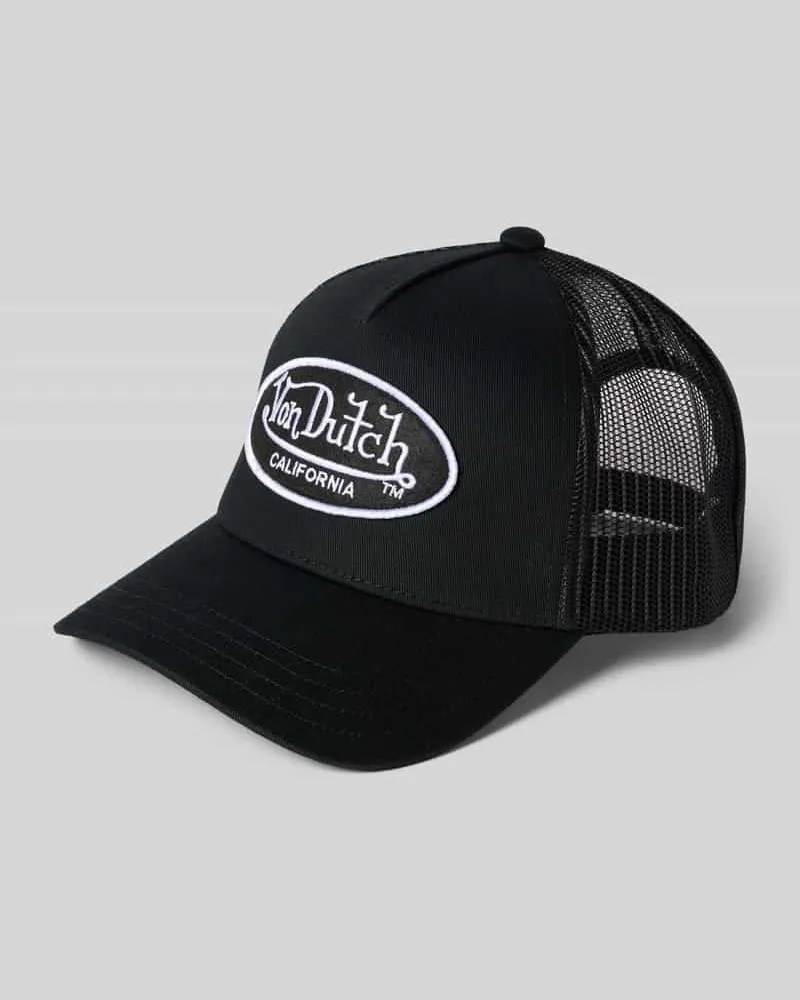 Von Dutch Trucker Cap mit Label-Stitching Black