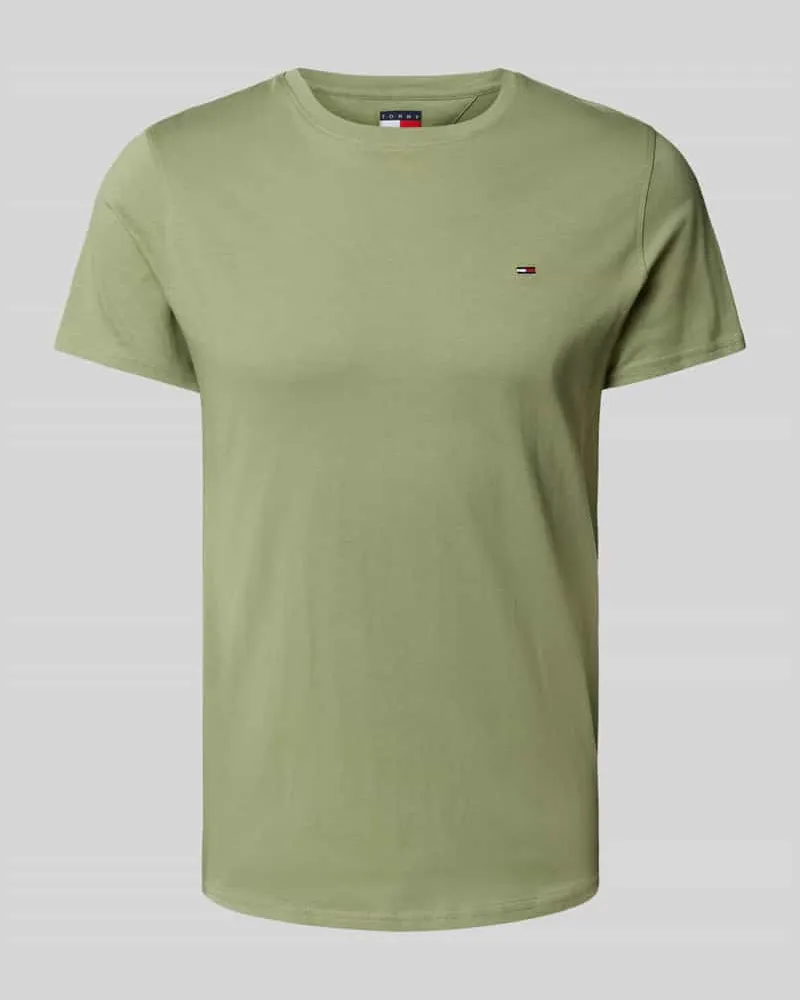 Tommy Hilfiger Regular Fit T-Shirt aus reiner Baumwolle Oliv