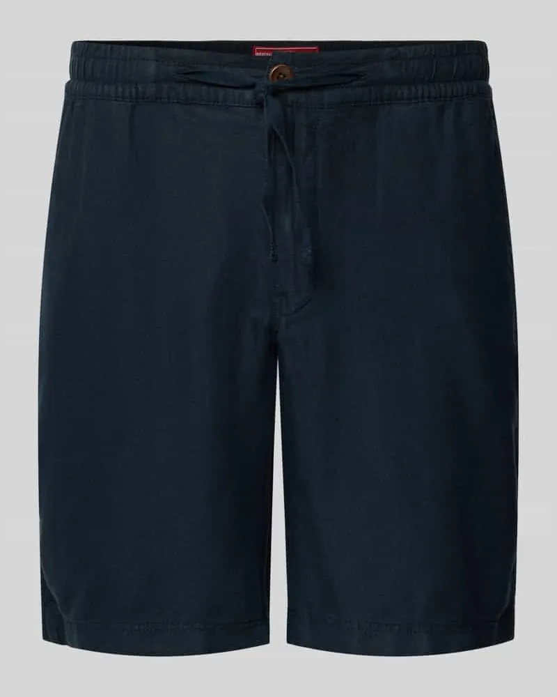 Superdry. Regular Fit Leinenshorts mit Tunnelzug Modell 'Merchant 
