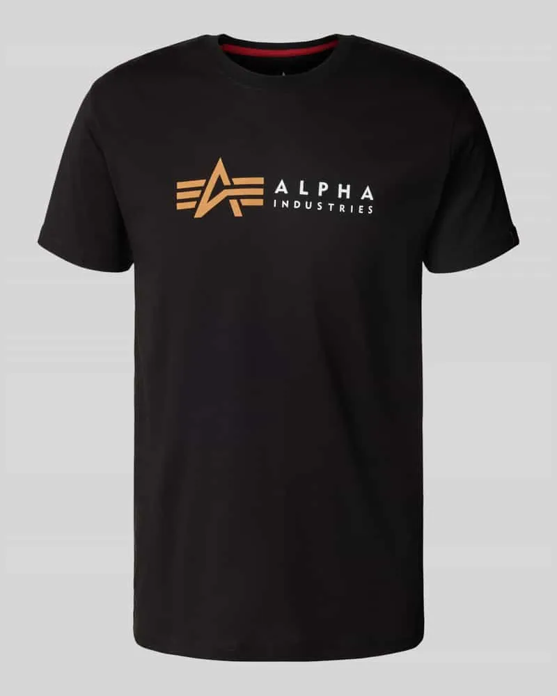 Alpha Industries T-Shirt mit Label-Print 