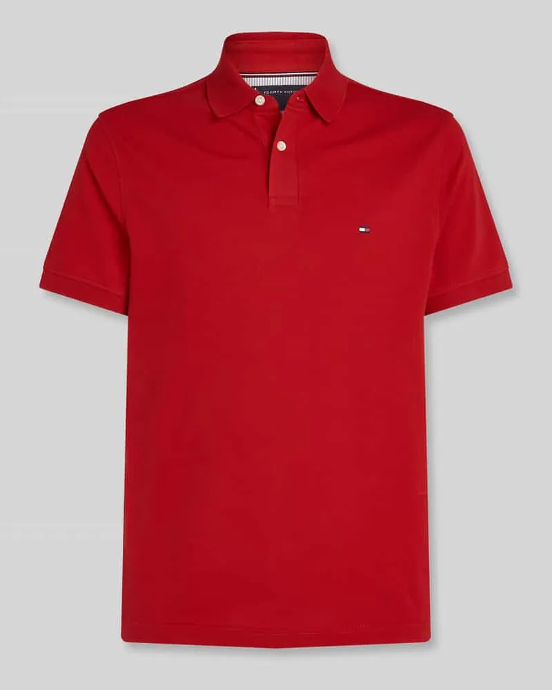 Tommy Hilfiger Regular Fit Poloshirt aus Baumwoll-Mix Rot