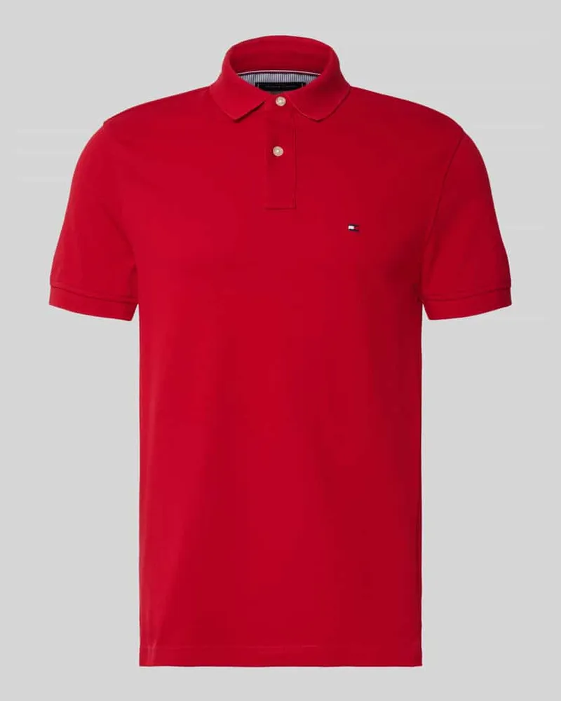 Tommy Hilfiger Regular Fit Poloshirt aus Baumwoll-Mix Rot