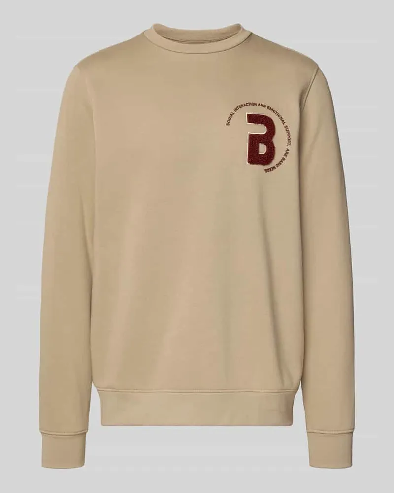Blend Sweatshirt mit Label-Detail Modell 'FLORIAN Beige