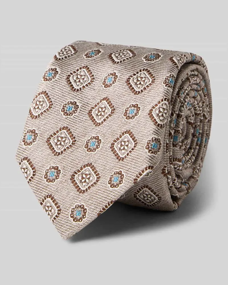 Altea Krawatte mit Label-Detail Modell 'Nilo Silber