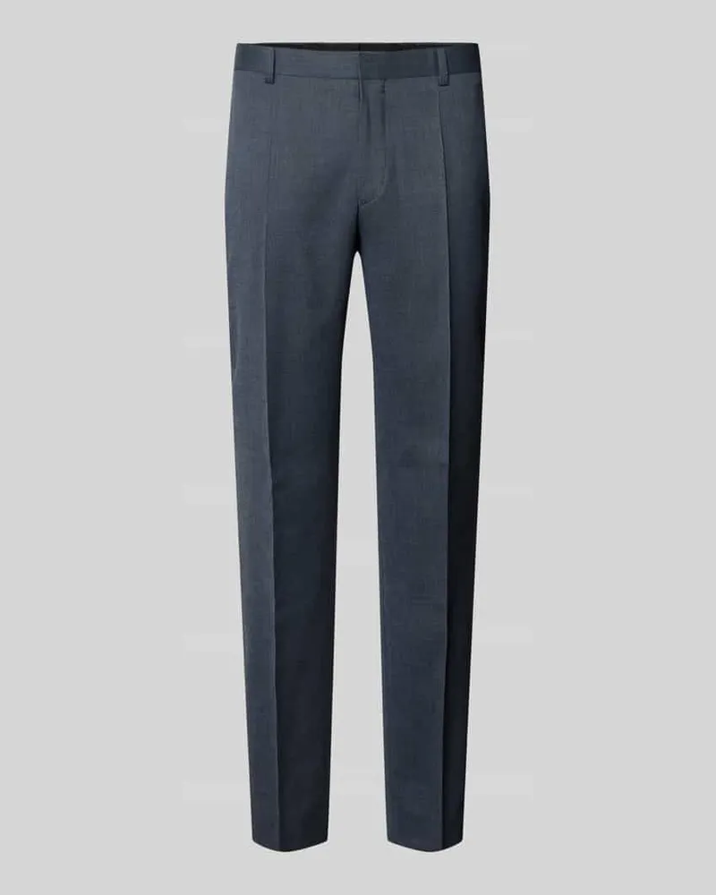 HUGO BOSS Regular Fit Anzughose mit Schurwoll-Mix Modell 'Leon Blau