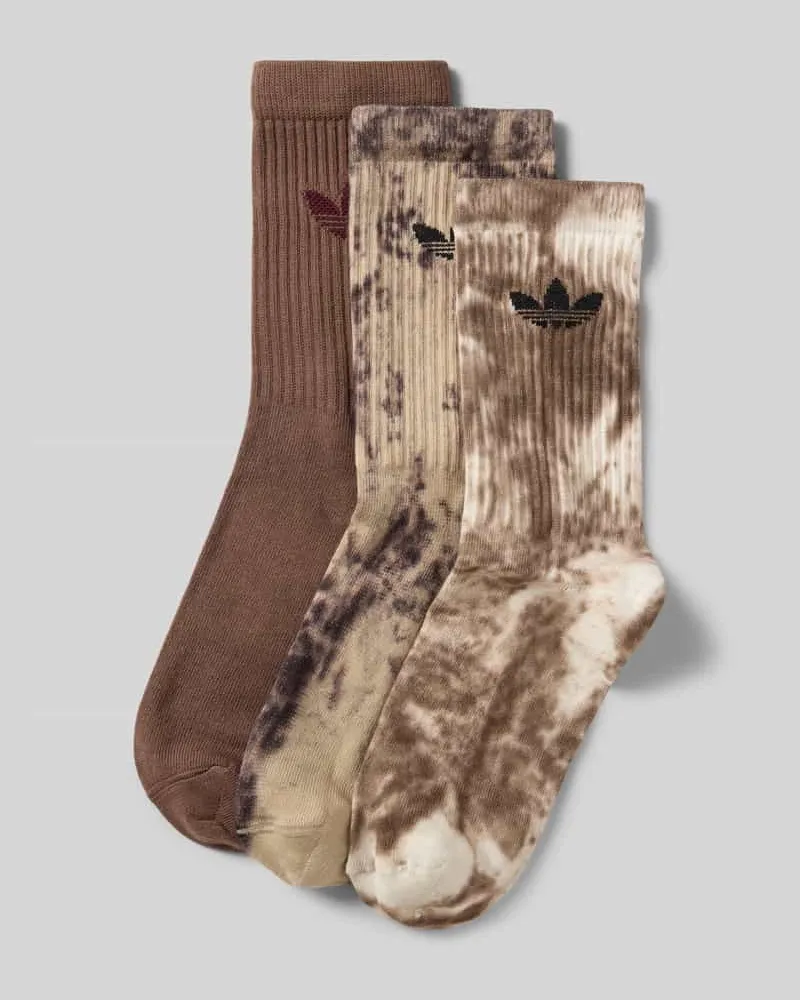 adidas Socken mit Label-Print im 3er-Pack Beige