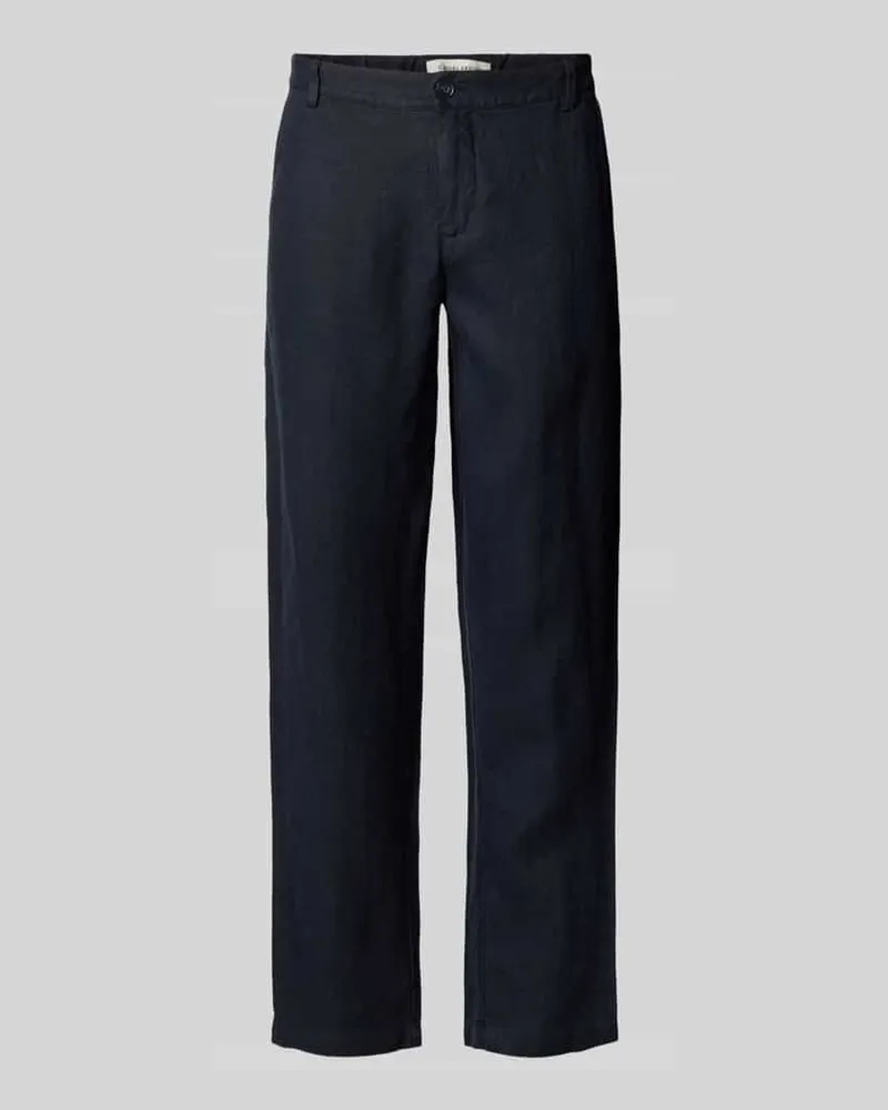 Casual Friday Regular Fit Leinenhose mit Eingrifftaschen Modell 'Pandrup Marine