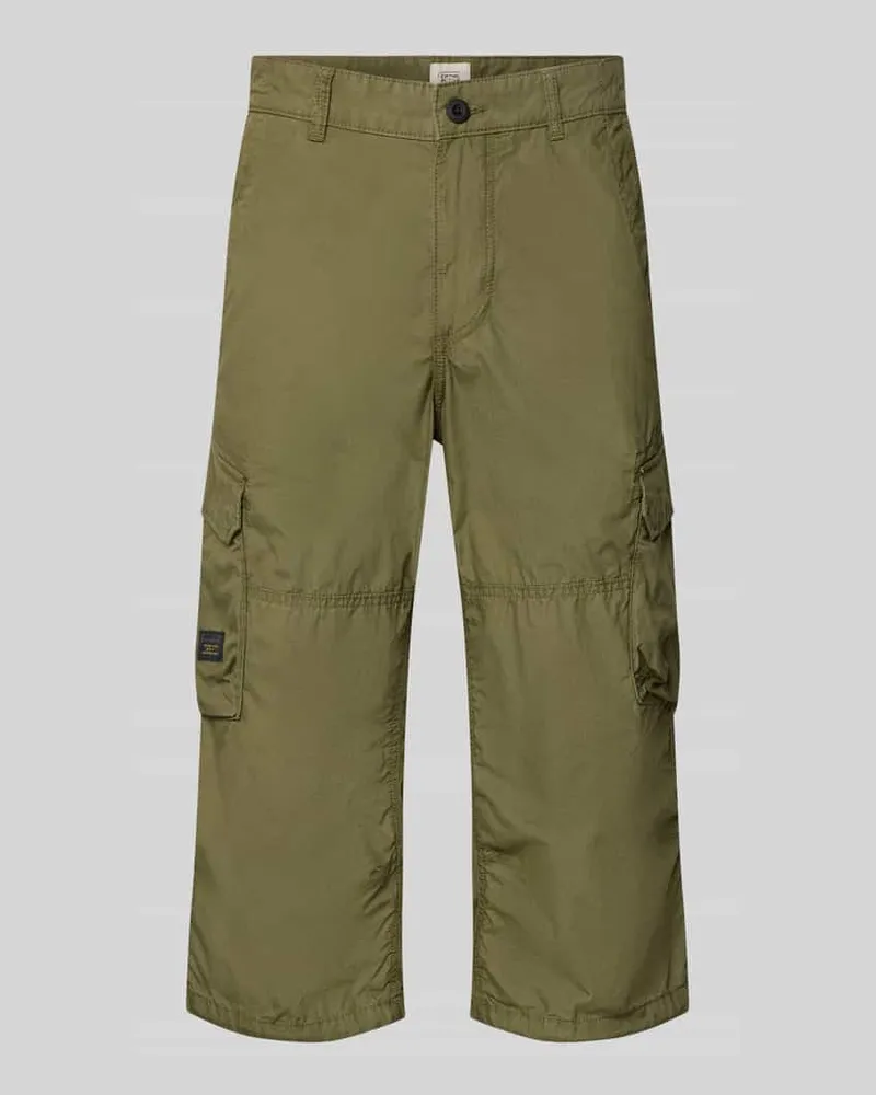Camel Active Capri-Bermudas mit Cargotaschen Oliv