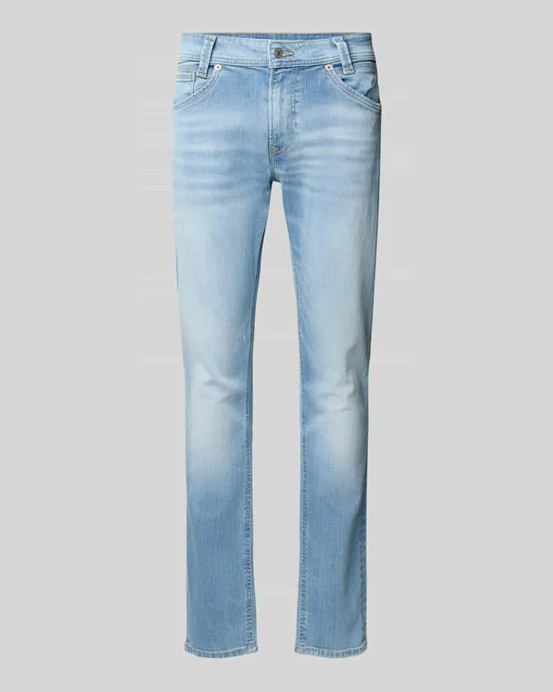 Pepe Jeans Slim Taper Jeans aus Baumwoll-Mix Modell 'SPIKE Hellblau