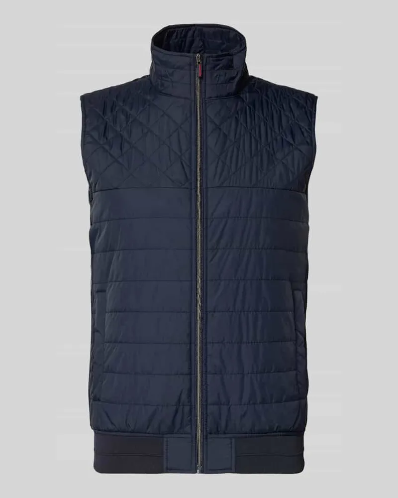 Christian Berg Weste mit Stehkragen Marine