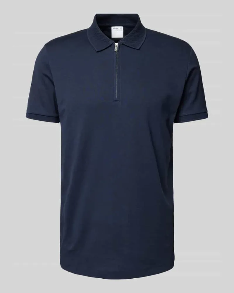 Selected Homme Poloshirt mit kurzem Reißverschluss Modell 'FAVE 