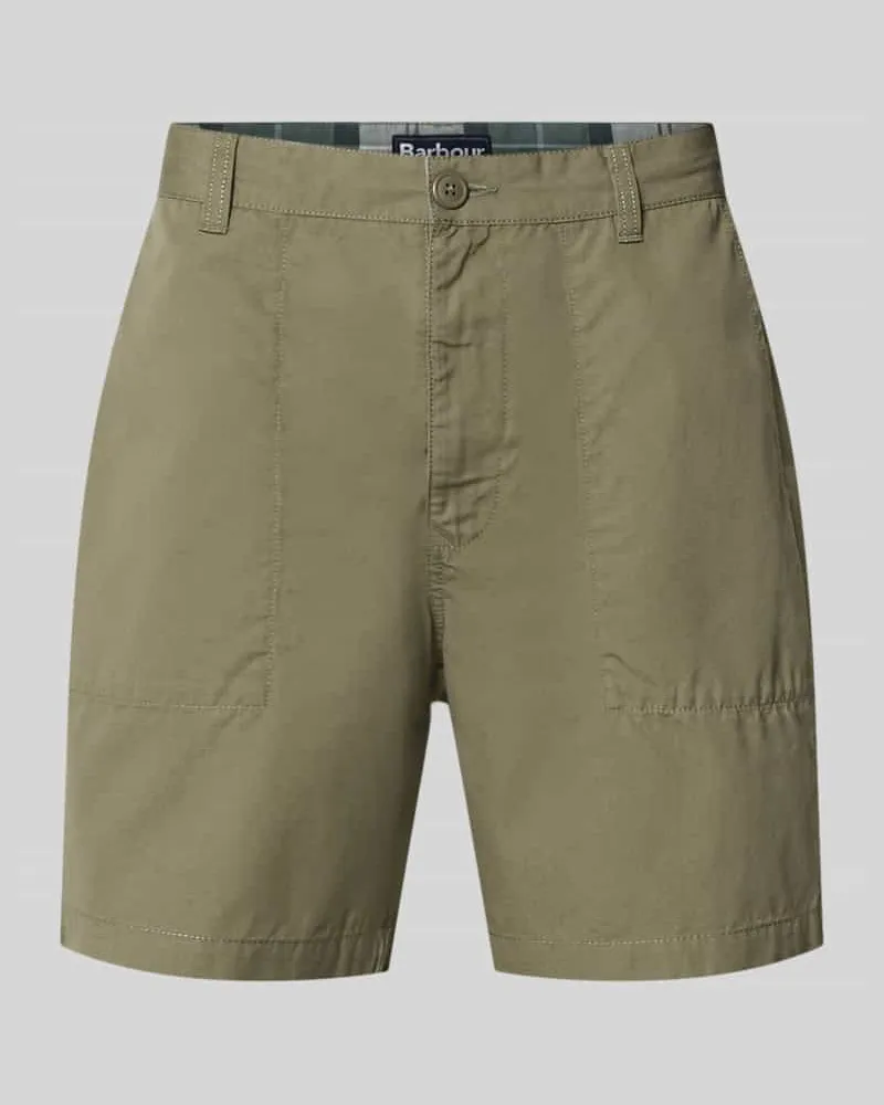 Barbour Regular Fit Chinoshorts aus reiner Baumwolle Modell 'SHERBURN Oliv