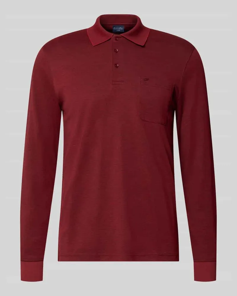 Christian Berg Regular Fit Poloshirt mit Baumwoll-Anteil Bordeaux