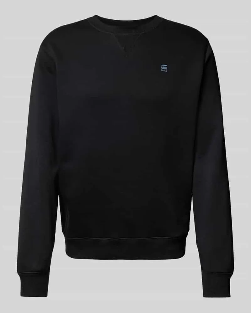 G-STAR RAW Sweatshirt mit gerippten Abschlüssen Black