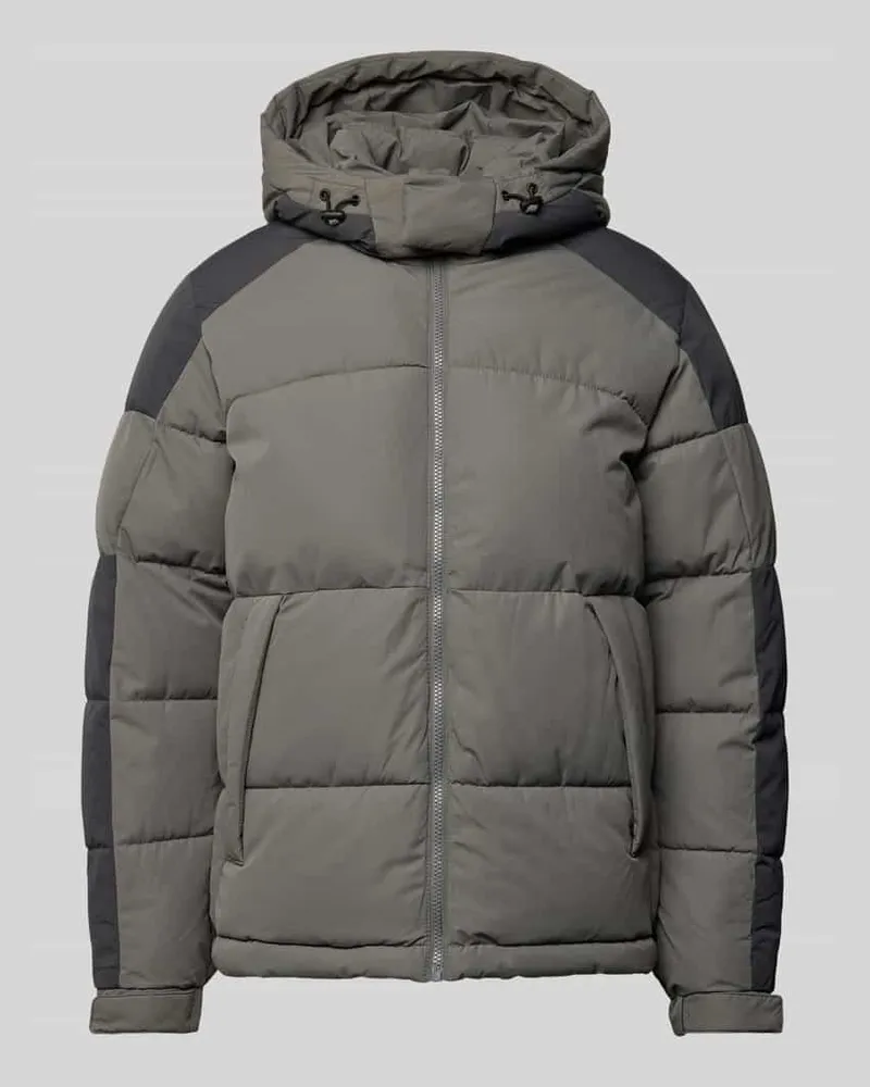 Jack & Jones Steppjacke mit Kapuze Modell 'AERO Mittelgrau