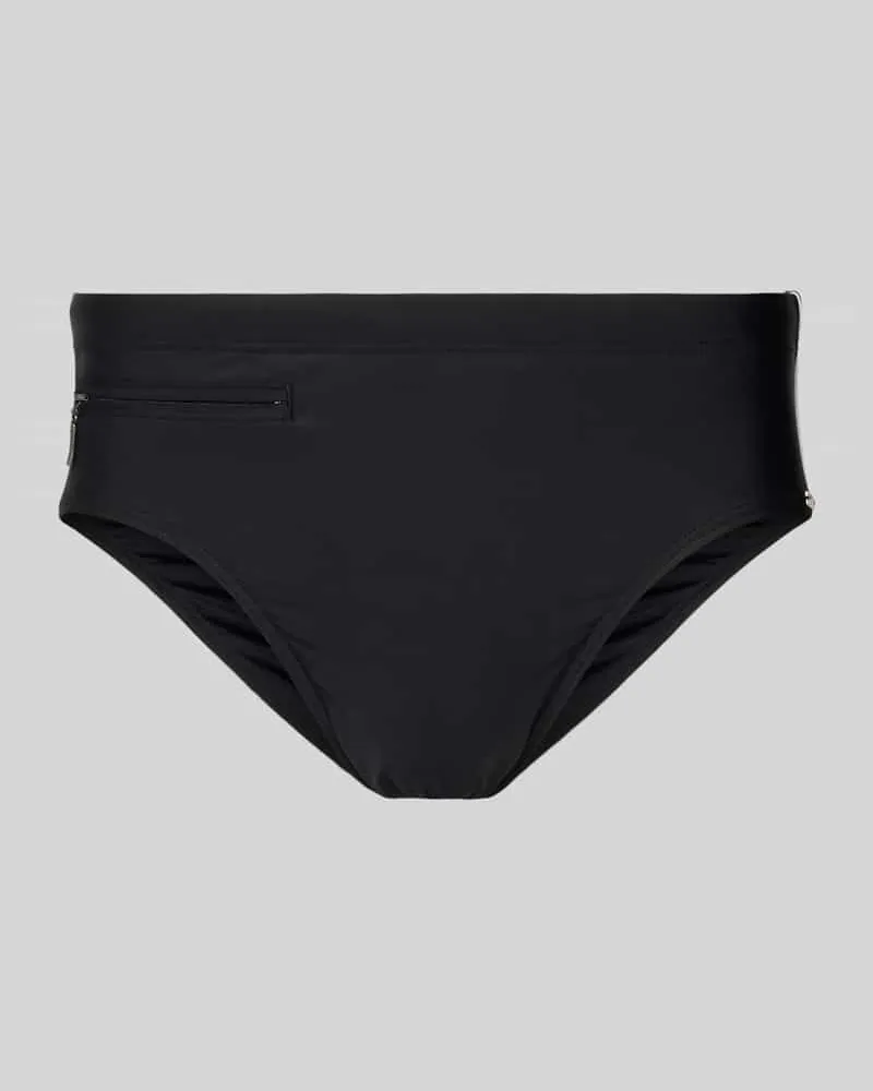 Schiesser Slim Fit Badehose mit Reißverschlusstasche 