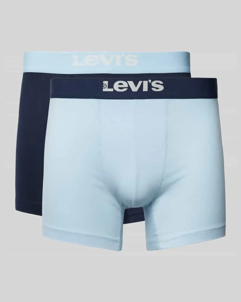 Levi's Trunks mit elastischem Logo-Bund im 2er-Pack Hellblau